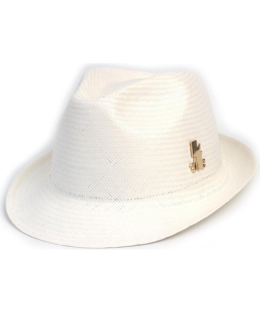 Yunibeosyeolkemiseuteuli Bu Gentle Simple White Fedora Summer Hat