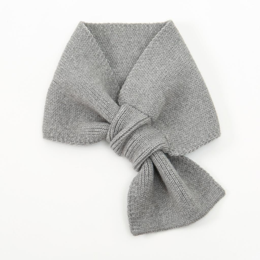 Damen Kurzer Überkreuzschal Einfarbig Strickwolle Halskragen Snood Koreanisches Mädchen Outdoor Winddicht Warme Schals Halstuch