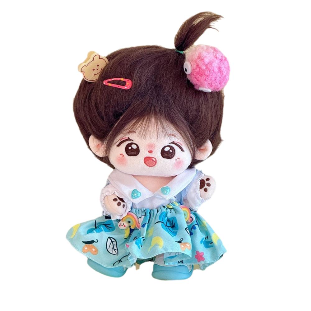 Cotton Material Doll Clothes Multicolor Miniature Dress House Accessories Doll Cap  Changing Game
