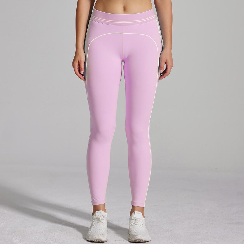 Women's Color-Block Sports Yoga Set: High-Intensity Sports Bra & High-Waisted, Hip-Lifting Yoga Pants