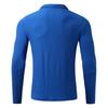 Men Long Sleeve Zipper Stand Collar Striped Thick Casual Polo Shirt