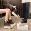 [Fanfna] Muffin Platform Martin Boots Women's 2025 Autumn New British Belt Buckle Small Locomotive Short Boots