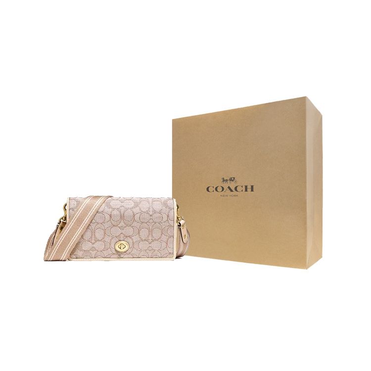Coach Hayden Brand Print Pattern Canvas And Leather Crossbody Bag Women Bags Beige C3824-B4SHG