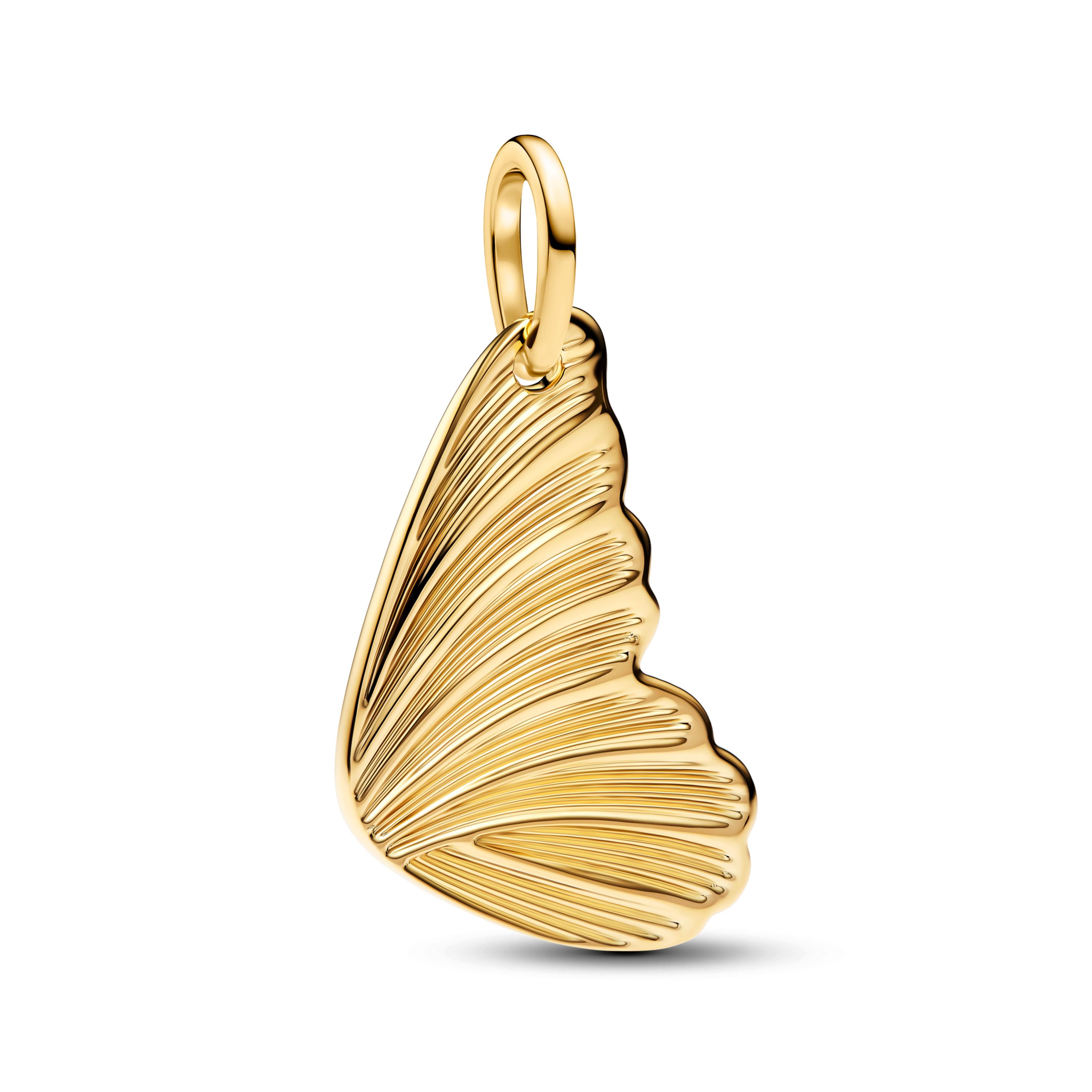 

18K Gold Plated Big Charms Copperoriginal For Women Jewelry Fit Bracelet Butterfly Heart Round Square Pendant Beads Charm