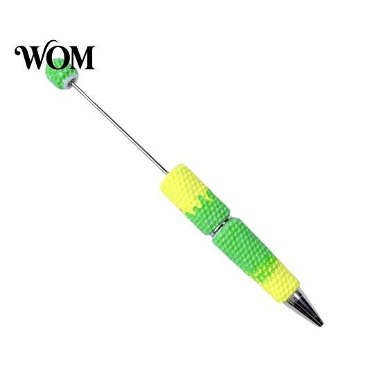 Craft Pens for Adults DIY Beadable Pen, Colorful Fancy Beaded Crafting Ballpoint Rainbow Gradient Gift Students, Party Favors, Creative Office