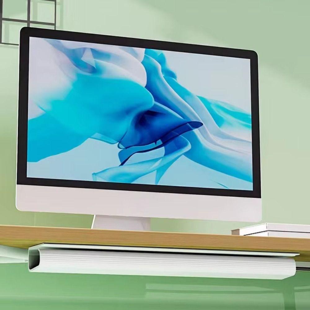 Durable 40cm Desk Cable Tray Self-Adhesive PVC Cable Organizer No Drilling Cable Protecter for Home Office Wire Organizer