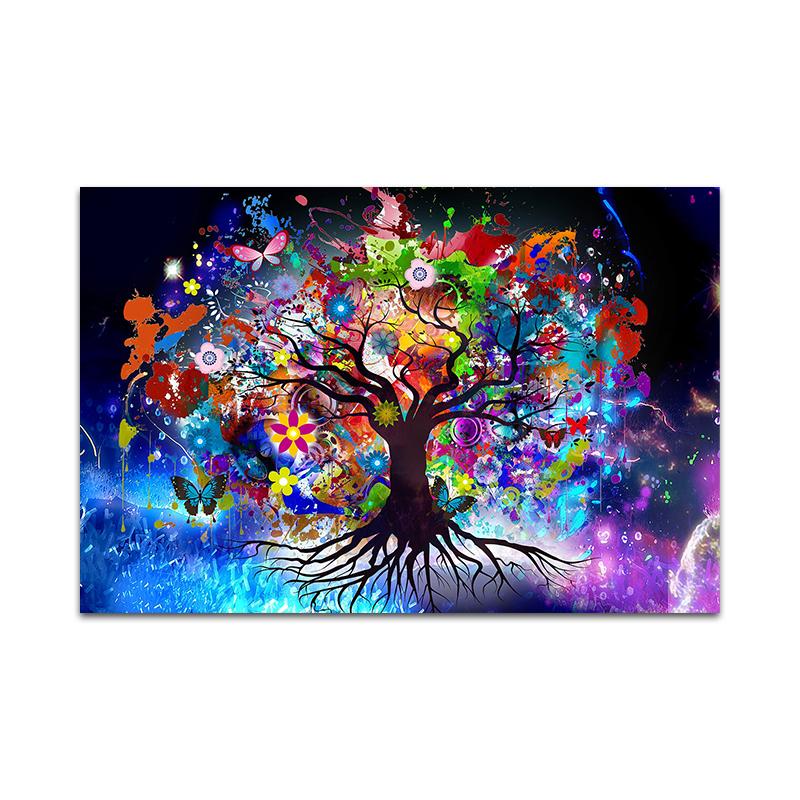 

Абстрактное красочное Древо жизни Густава Климта, скандинавский пейзаж, настенный художественный холст, постер и принты, изображение для домашнего декора 21x30 No Frame