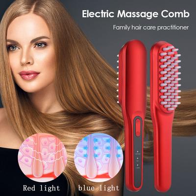 Electric Massage Comb Red Blue Light Therapy Negative Ion Head Massager Deep Scalp Massager for Hair Growth 49pcs Hair Brushes