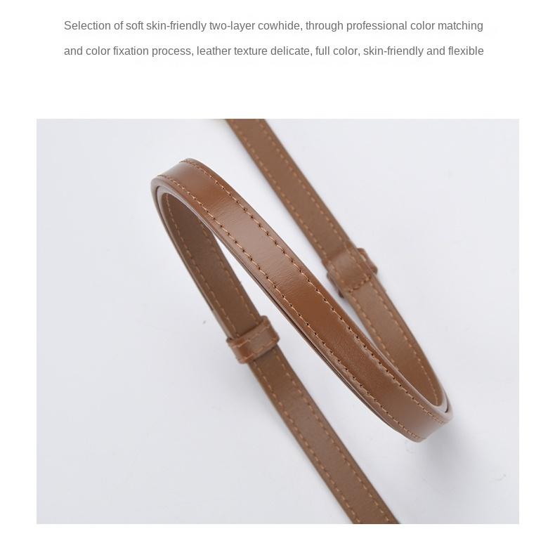 Adjustable Thin Belts with Pearl Accessories for Womens Skinny Belts for Dresses Womens Belts for Jeans