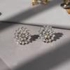 Xiaomi Huitan Simple Versatile Women Minialist Stud Earrings for Daily Party Trendy Hollow Design Accessories Full Shiny CZ Jewelry