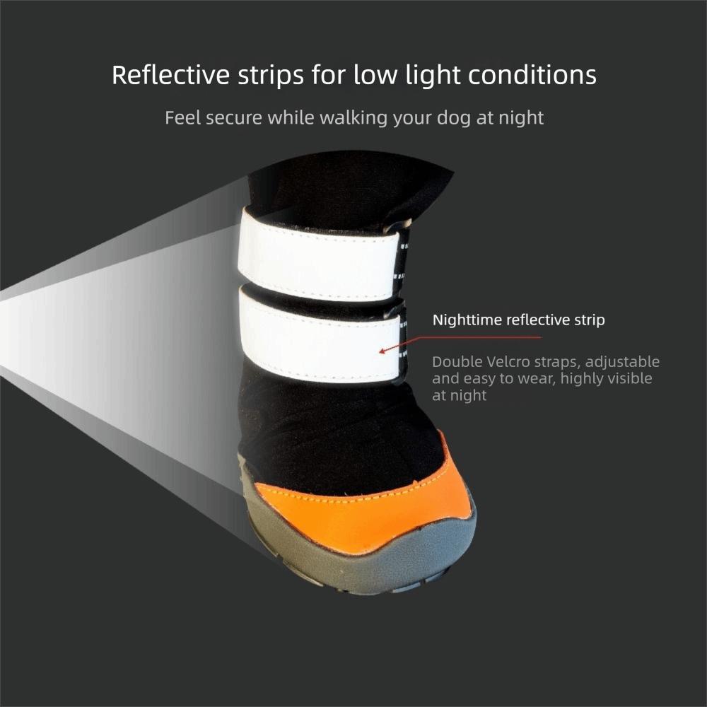 Waterproof Dog Suspender Boots Non-Slip Puppy Paws Protector Easy To Wear Pet Rain Shoes  Winter