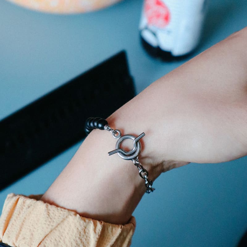 BICYCLE TROPHY BT Gemstone Bracelet 07 (2TYPE / 6mm Matte Onyx)