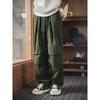 American Retro Heavy-Duty Pure Cotton Pleated Paratrooper Cargo Pants for Men, Spring and Autumn Loose Pants, Export Men's Casual Long Pants