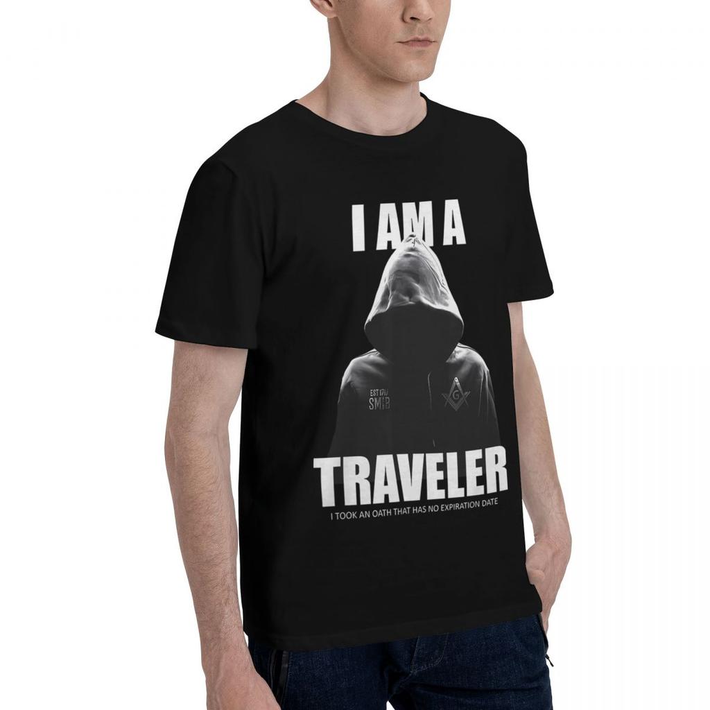 I Am A Traveler SMIB Freemason 100 Cotton Casual Breathable Confortable Kawaii Funny TShirt For Men Funny Gift
