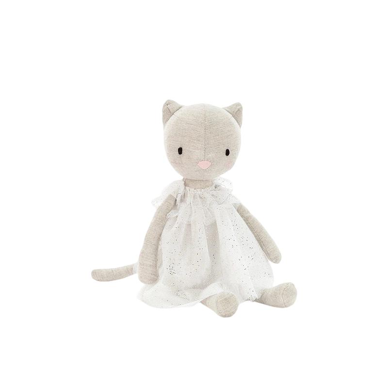 JELLYCAT Коллекция Животные Деревни Кукла-котенок Джули Сидящая Поза Плюшевая Кукла Высота 30 см JOL2K