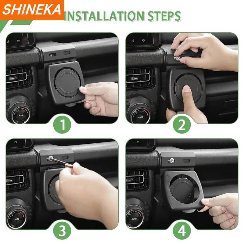 SHINEKA Car Side Door Water Cup Holder Drinkes Bracket For Suzuki Jimny 2019 2020 2021 2022 2023 2024 Up Interior Accessories