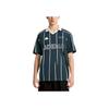 adidas T-shirt a righe Tiro in jersey pesante vestibilità ampia stampata manica corta polo uomo top cielo notturno-verde JC5744