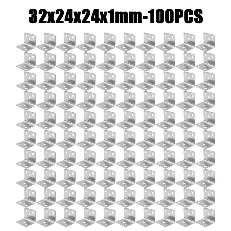 Stainless Steel Right Angle Bracket L Shape Corner Brace Furniture Reinforcement for Table Chair Cabinet Metal Hardware