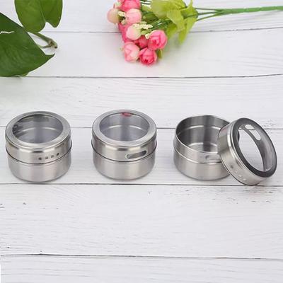 Spice Jar Food Grade Good Seal Performance Stainless Steel Spice Container for Travel