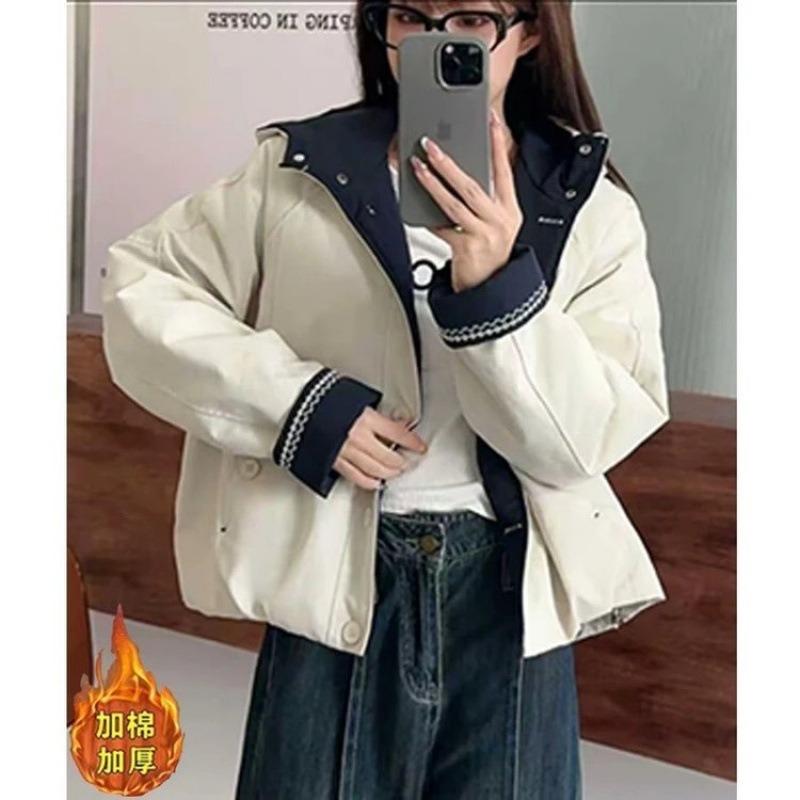 

Пожилые и старые женщины с хлопком и утолщенные осенне-зимние новые модные универсальные женские свободные трендовые модные пальто с длинным рукавом 1XL recommends 120-70 kg