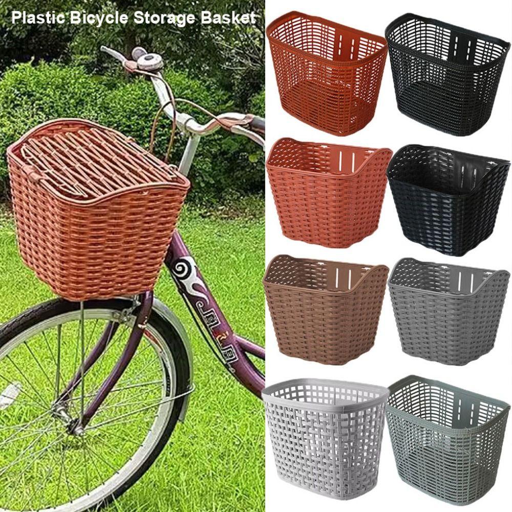 Plastic Bicycle Storage Bag Hollow Scooter Handlebar Basket Rear Cycling Accessories