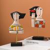 Simple for Creative Women Face Art Statue Lady Sculpture Abstract Characters Crafts Ornaments Home Office Bedroom Craft