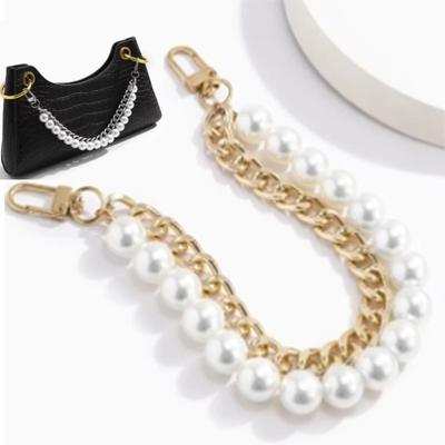 24cm Pearls Chain Strap For Handbag Fashion Accessories For Handbags Handles For Handbag Imitation Pearl Bag Chain Metal Chains
