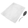 Hook Tool and Rug Hooking Mesh Kit Rubber Handle Bent   Hook Crochet Needle 50x50cm Mesh Fabric for Crafts