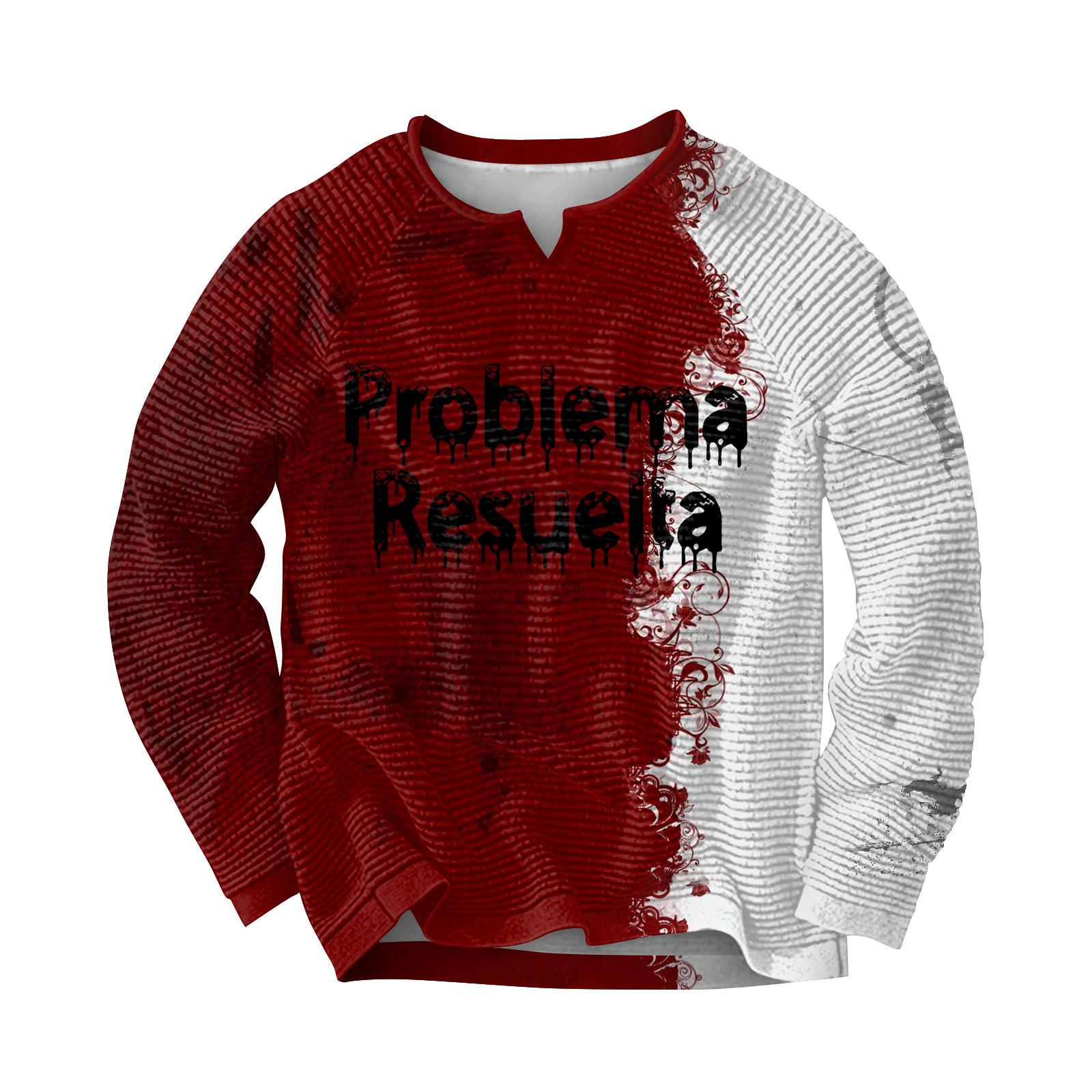 

Мужской повседневный и модный длинный рукав с небольшим V-образным вырезом топ-пуловер XXL