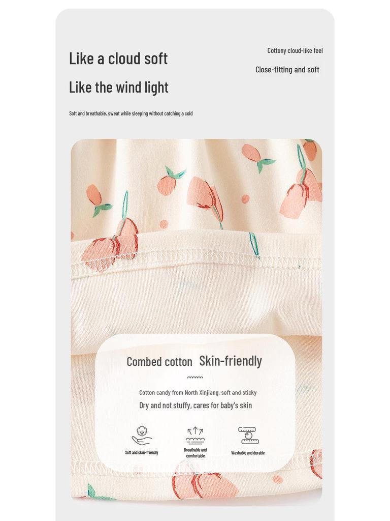 Süßes Baby Mädchen Baumwoll-Zweiteiler-Set für Frühling & Herbst