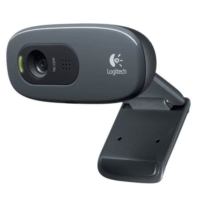 Logitech C270 HD Webcam avec microphone Noir