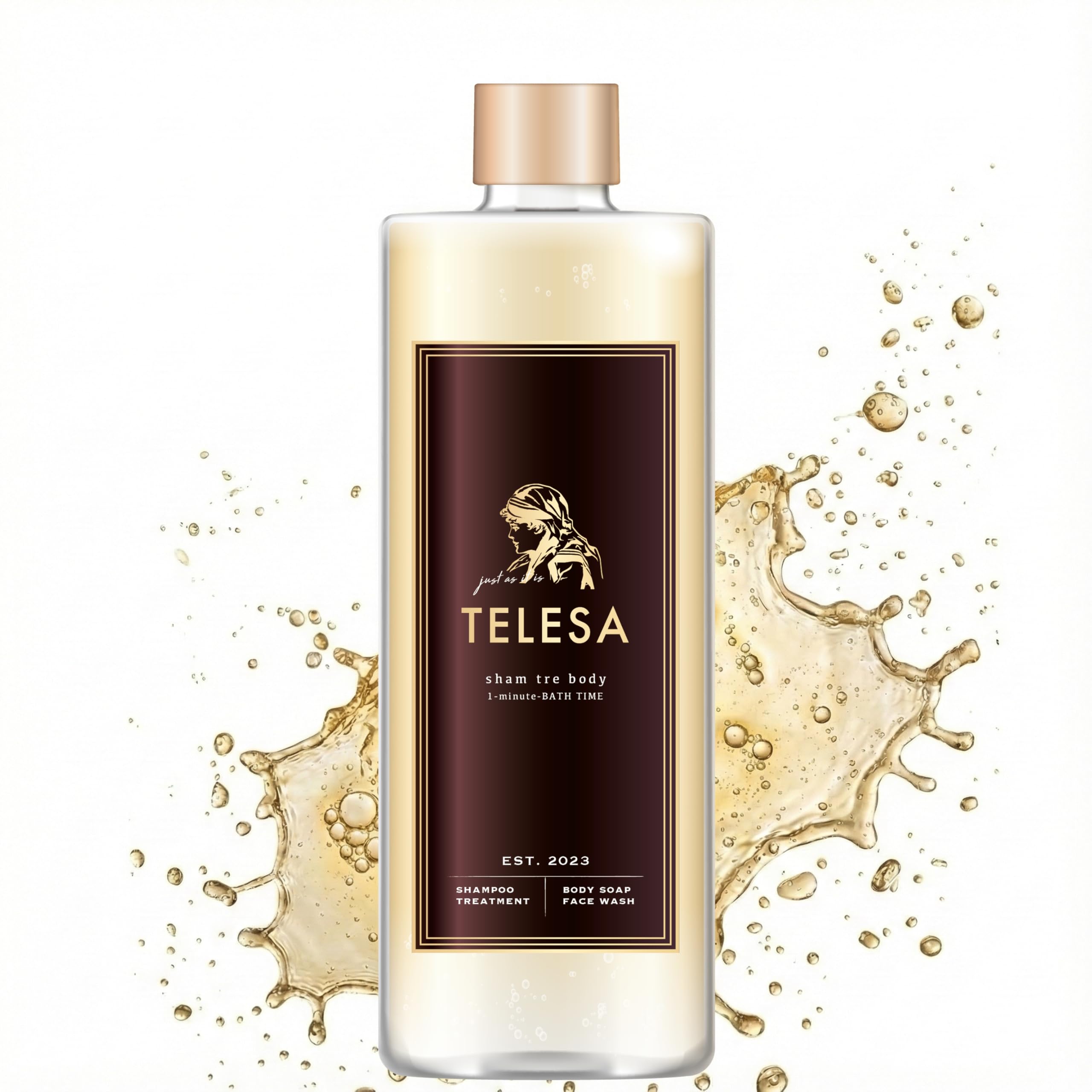 TELESA Shampoo & Body Conditioner [One bottle for washing your whole body] All-in-one shampoo, rinse-in shampoo, 400ml