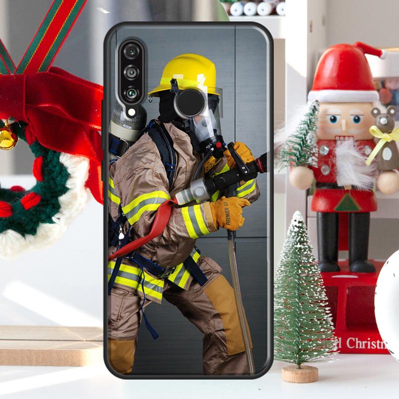 Firefighter Heroes Fireman For Huawei Nova Y73 Y60 Y70 Y90 Y72 Y61 Y91 7i 8i 11i 12i 12s 9 10 SE P20 P30 P40 Lite Case