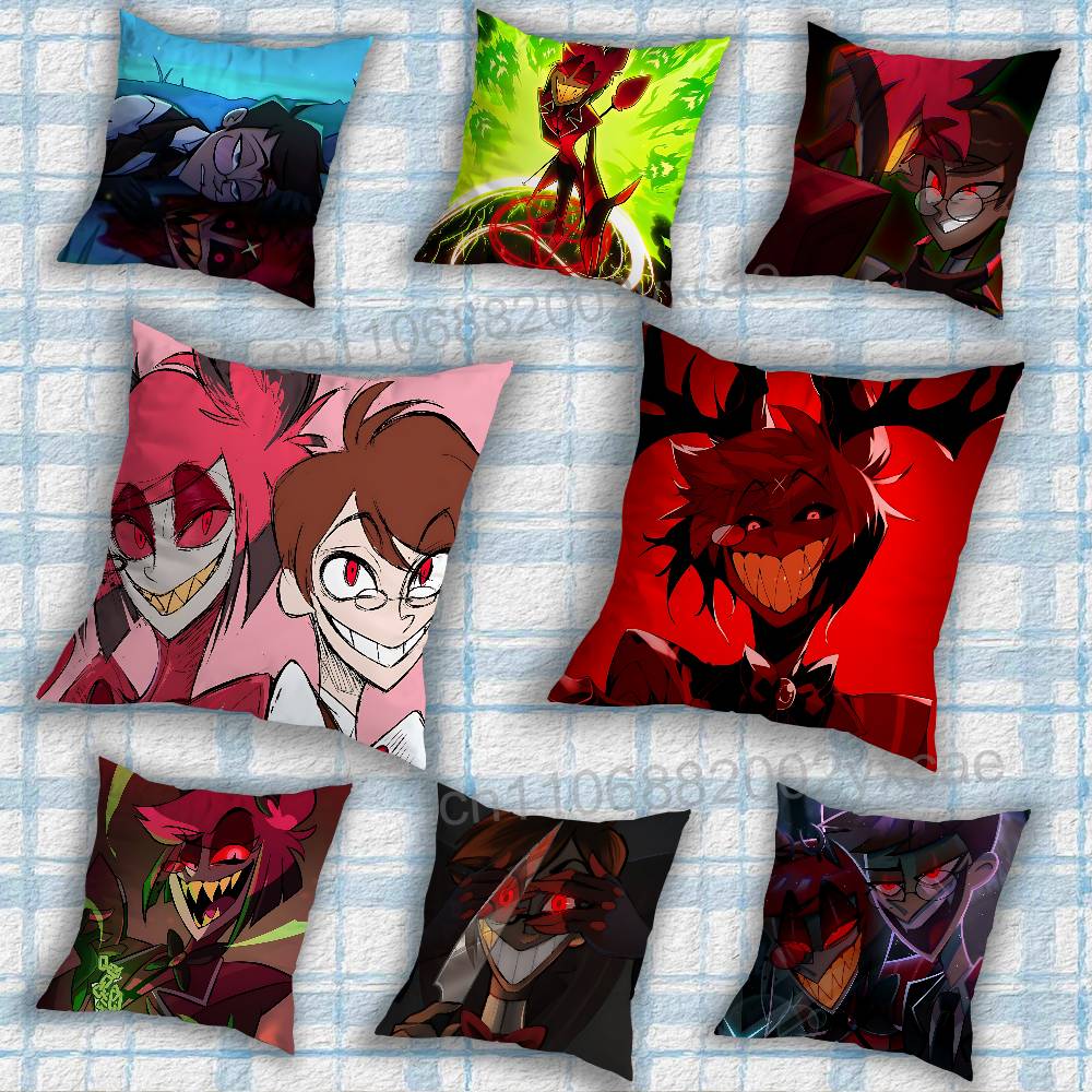 wicked Alastor H-Hazbin Hotel pillow cover living room sofa cushion cover bedroom room bed pillow cover home decoration