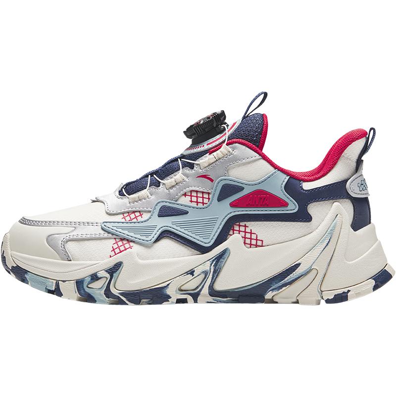 

Anta Kids Synthetic Leather Lifestyle Series Trendy Versatile Lightweight Shock Absorption Low-Top Casual Shoes Kids Casual Shoes A312348811-2 38