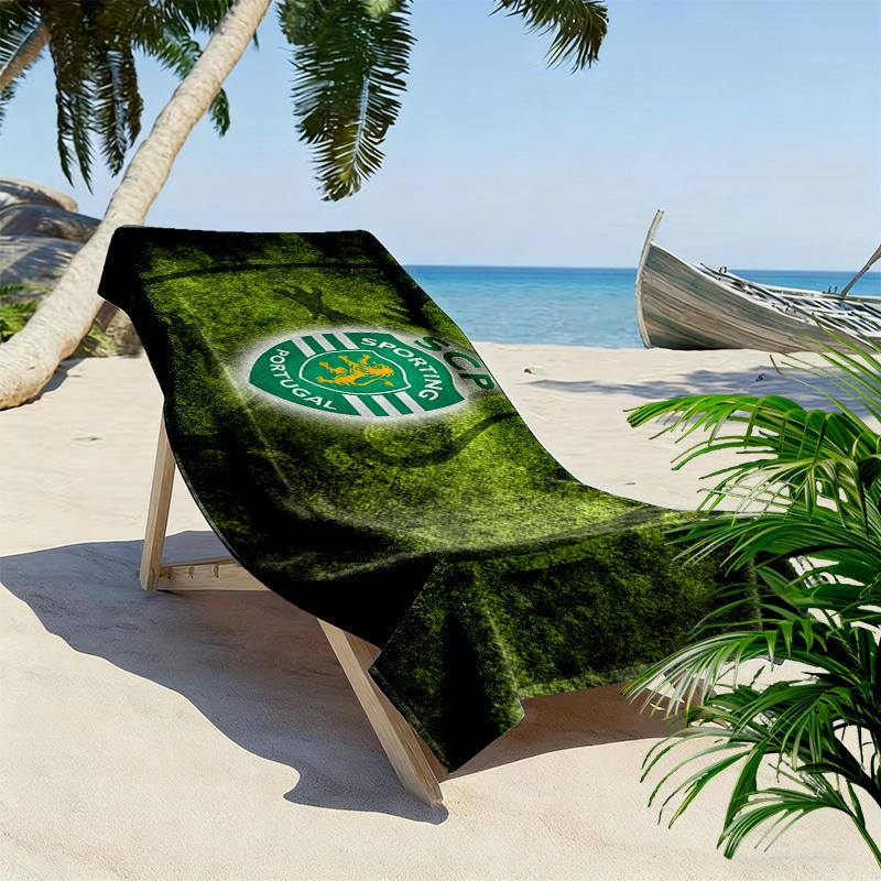 Sporting CP Print Beach Towel, Large Soft Quick Dry Towel for Beach Camping Swimming