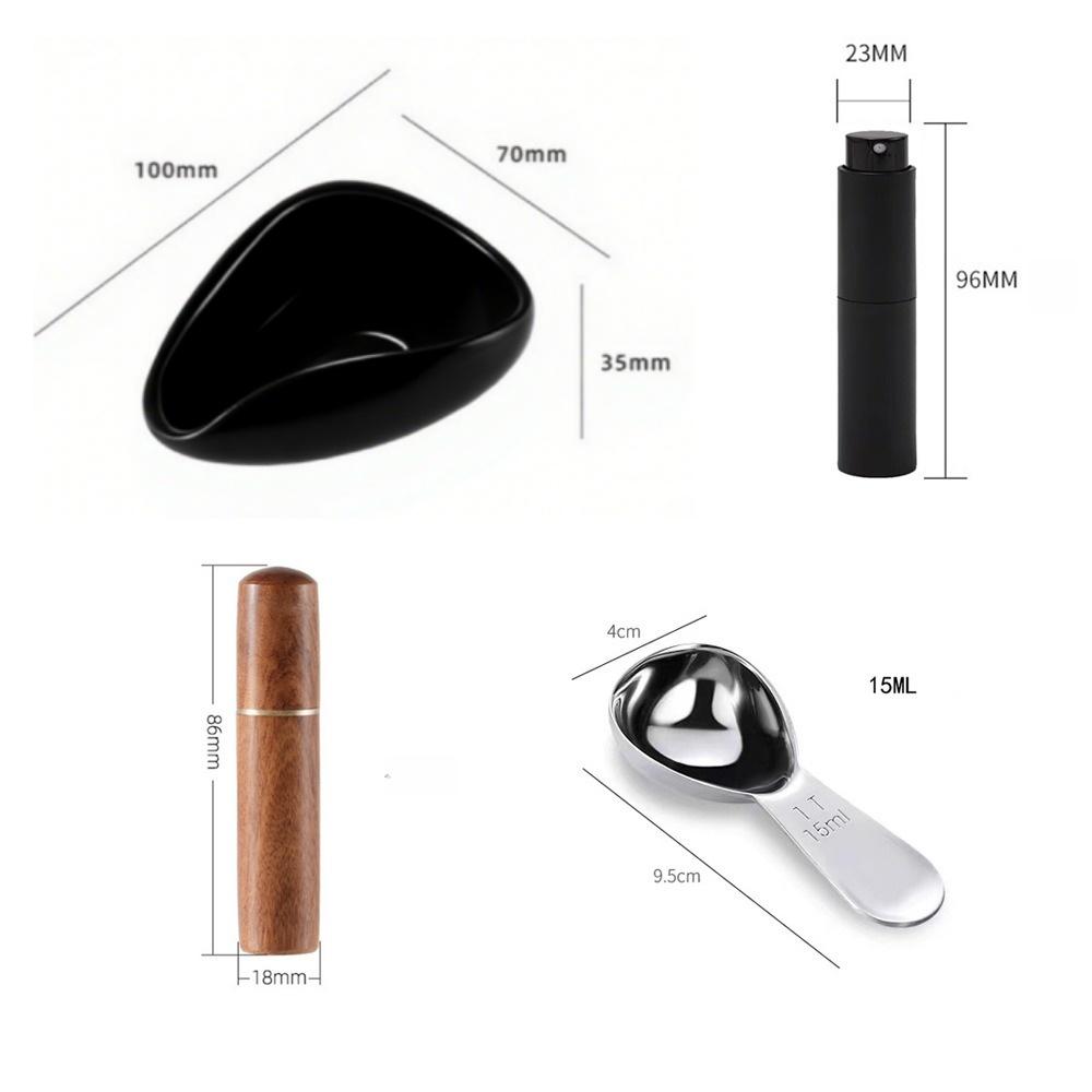 Ceramic Coffee Bean Measuring Tray Set - Green Bean Tray, Weighing Dish, Roasted Bean Sample Plate for Baristas/Home Lovers, Gift Box YJKJ-006