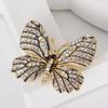 Korean Style Butterfly Drip Oil Brooch with Rhinestones - Exquisite Corsage Clothes Accessory