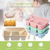 4 Grids Lunch Box Bento Box Lunch Containers for Adult/Kid/Toddler Picnic Bento Lunch Box Microwave Dishwasher Freezer Safe