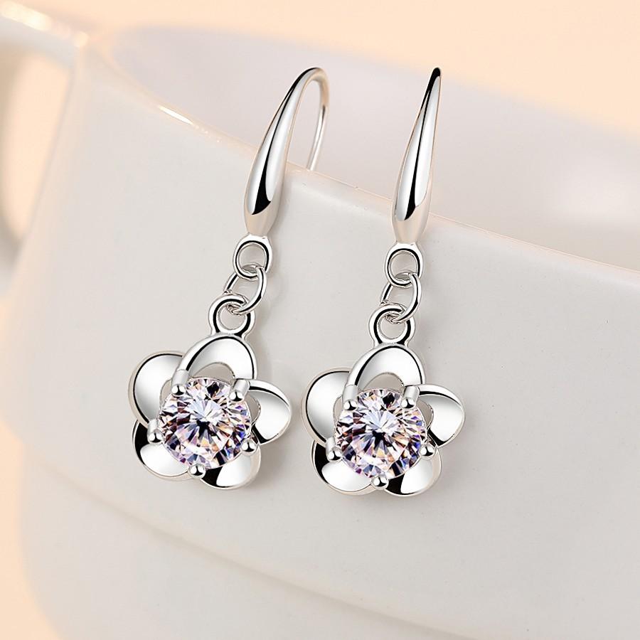 New Style 925 Silver Golden Color Series Women's Earrings Fit Original EarringsWedding Jewelry Exquisite Birthday Gifts