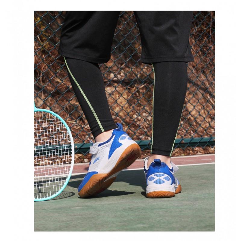 Kids Indoor Sports Shoes Badminton Tennis Pickleball Lightweight Breathable Non-Slip Court With Velcro