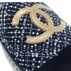 Chanel G45590_B15919_NV733 Sandals Black Lambskin/tweed Women