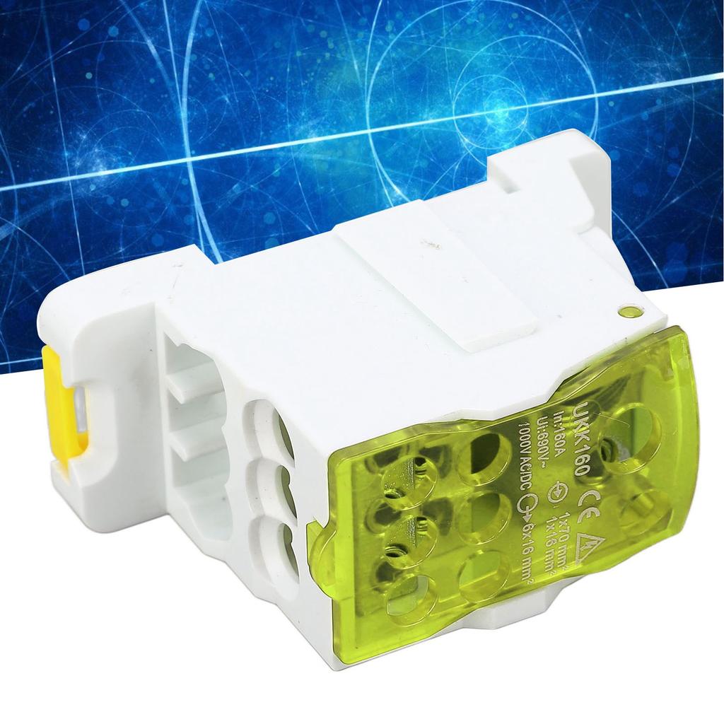 Terminal Distribution Box 690V 160A DIN Rail Terminal Block Power Junction Box for Electricity