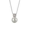 Perle Zirkon Anhänger Halskette Vintage Geometrie Imitation Perle Halskette Party Schmuck Zubehör