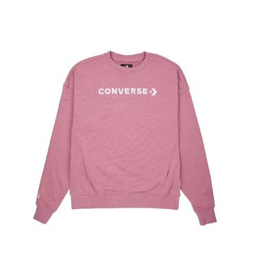 Converse Sweatshirts Women's Pink Crew Neck Moderate Other Unisex 10026159-A02