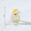 1/5Pcs Mini Resin Fluorescent Santa Claus Miniature Landscape Figurines Fairy Garden Decor Snow Landscape Model Ornaments