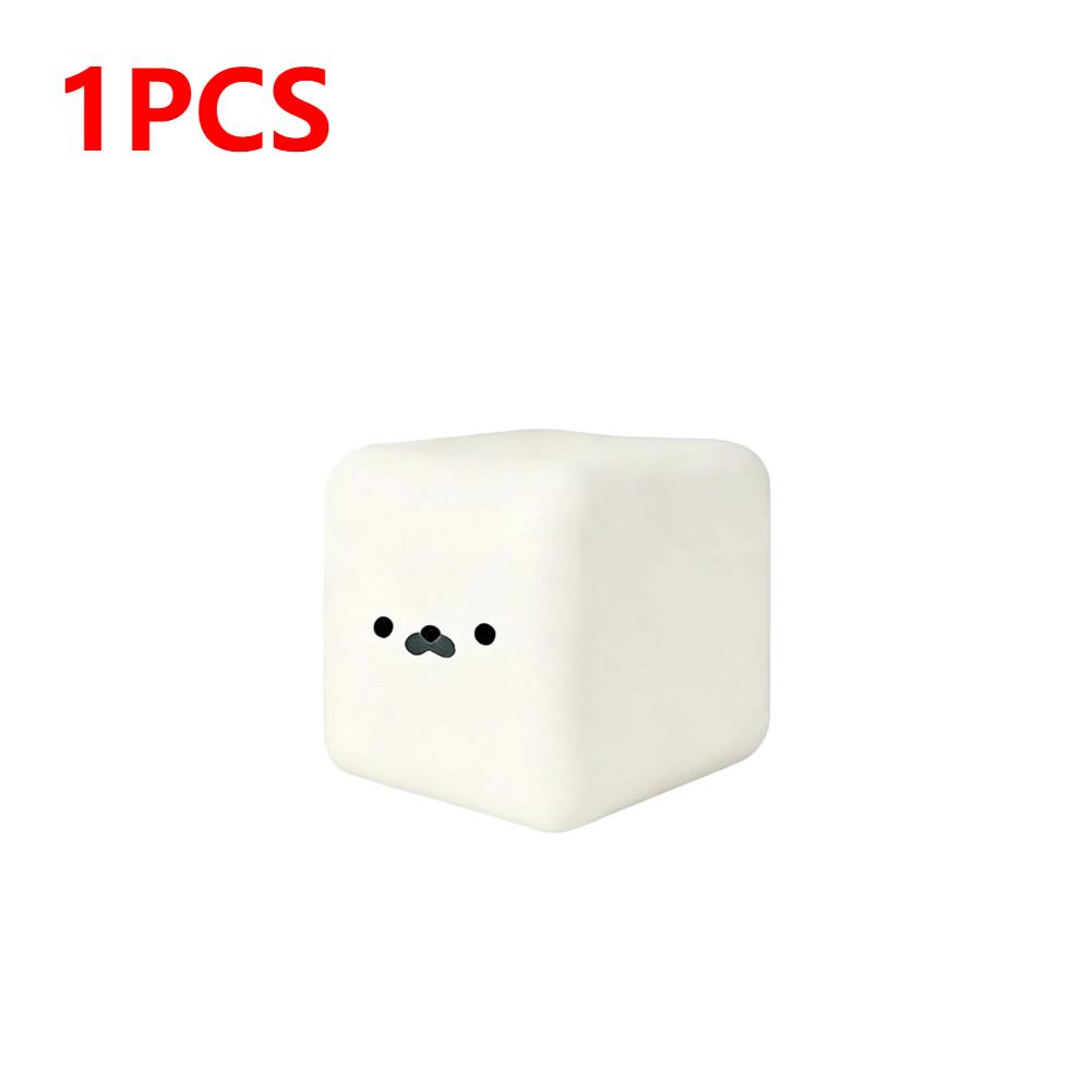 Squishy Squeeze Toy Decompression Cute Milk Cube Seal-shaped Slow Rising Balls Stress Relief Fidget Sensory Toy Birthday Gift