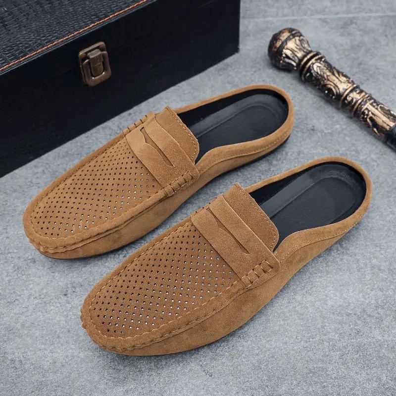 Fashion Mules Shoes Outdoor Half Slippers for Men Trend 2025 Fun Mascullino Designer Luxury Fashion High Quality Adult Style Sandals Man