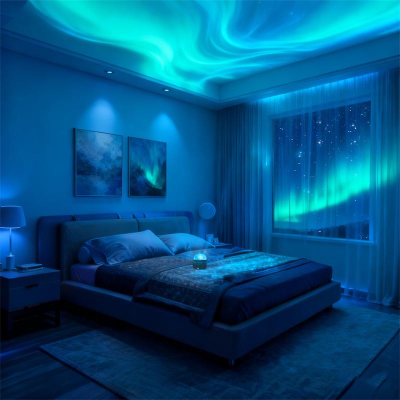USB nabíjateľný projektor hviezdnej oblohy Galaxy Starlight Stmievateľný svetelný pás na projekciu atmosféry polárnej žiary Diaľkové ovládanie Fantasy téma Dekor