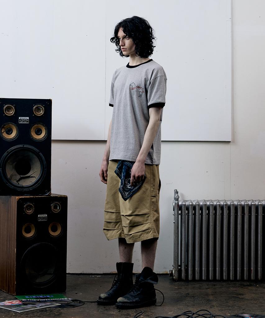 THEVINYLHOUSE Three-Quarter Dart Pants Beige